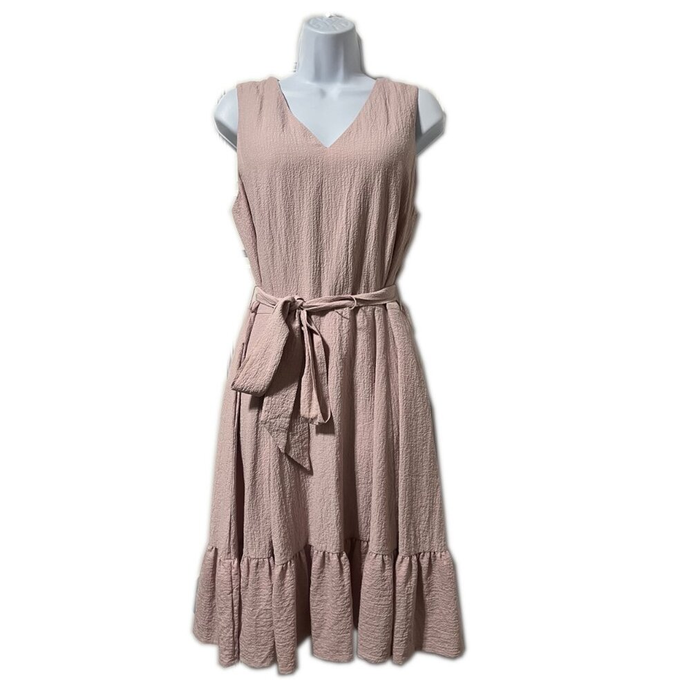 NWOT Calvin Klein Blush Pink Textured A-line Dress, Size 10